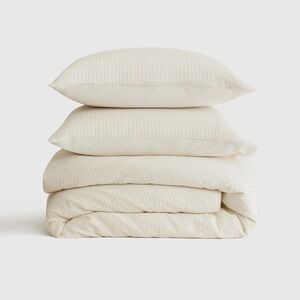 Quince Organic Luxe Waffle Duvet Cover Queen